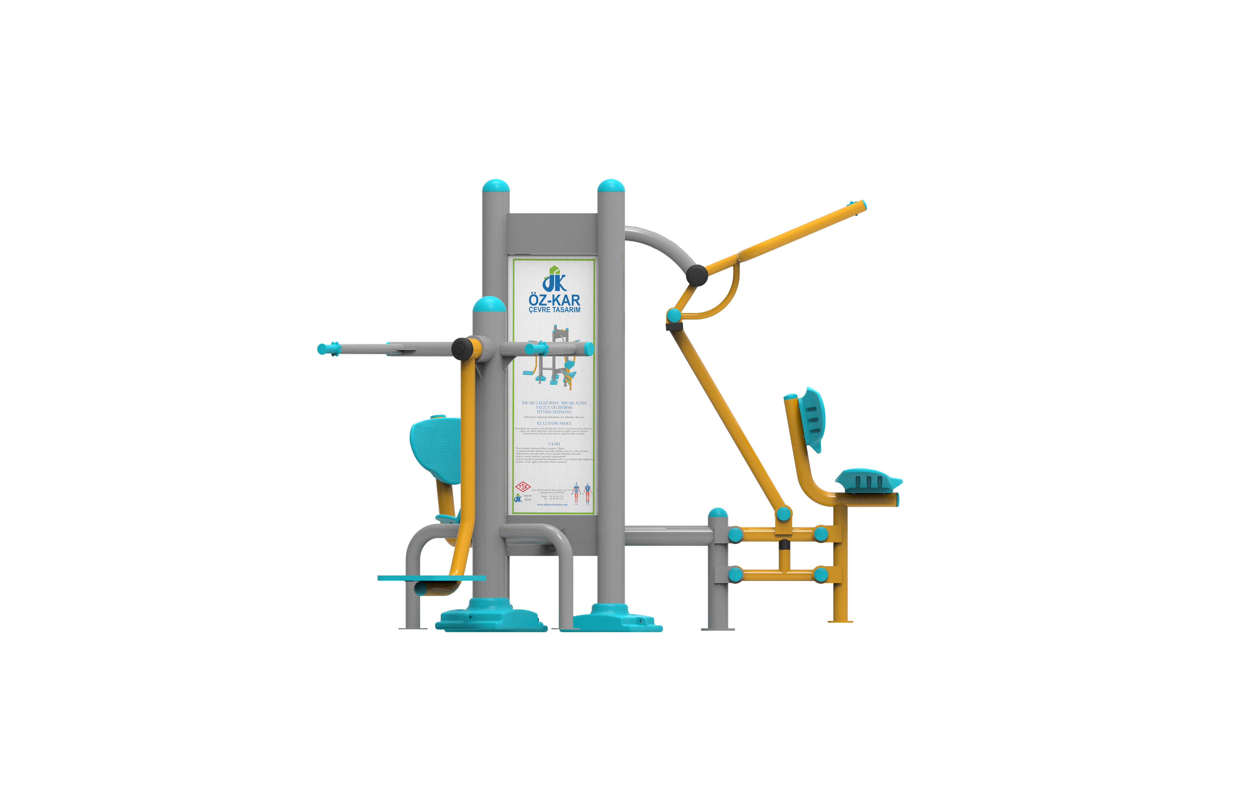 Yan Salinim Vucut Gelistirme ve Bacak Calistirma Aleti PF-304 | Dış Mekan Spor Aletleri | Erse Kent Mobilyaları